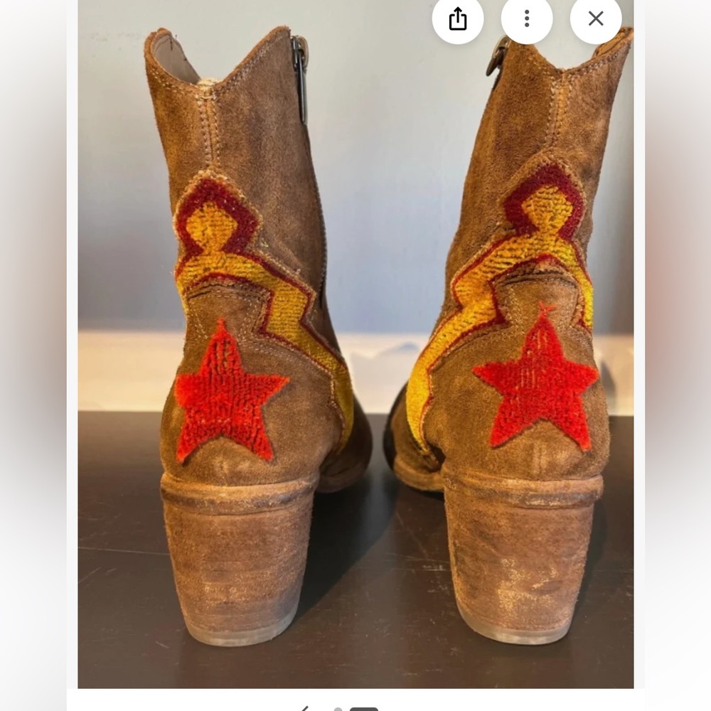 FIRM PRICE-Marco Delli Flash Cowboy Western Boots - Tan (Sughero), 37.5
